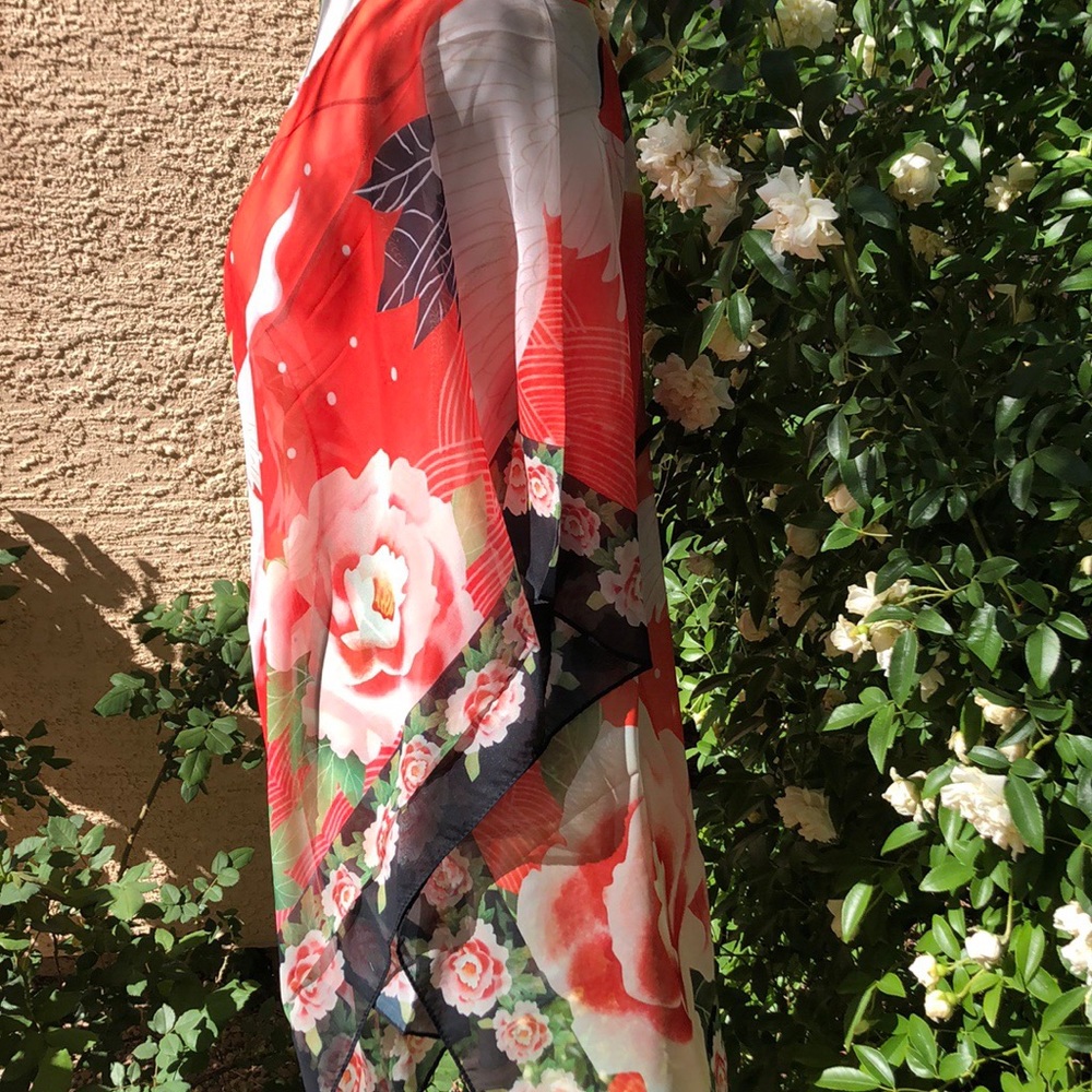 Kimono Wrap Coverup Cardigan Shawl - Picture 2 of 3